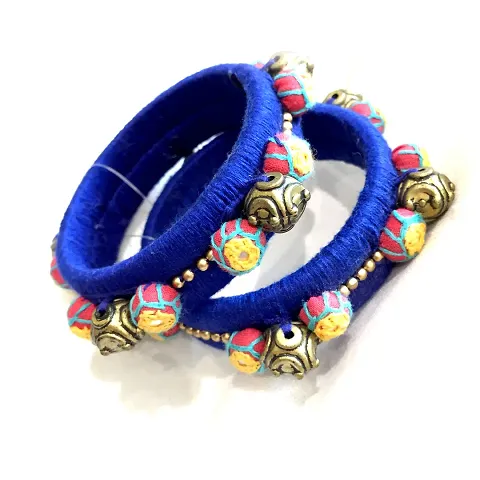 A Pair of Anchor thread beads bangle