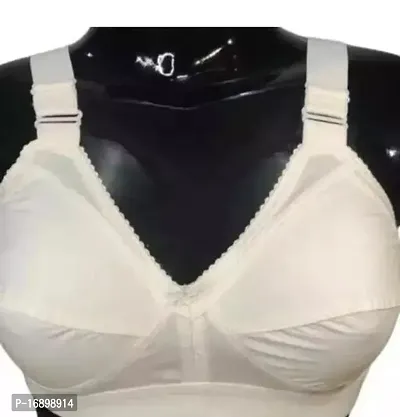 Stylish Beige Cotton Solid Bras For Women Pack Of 1-thumb0