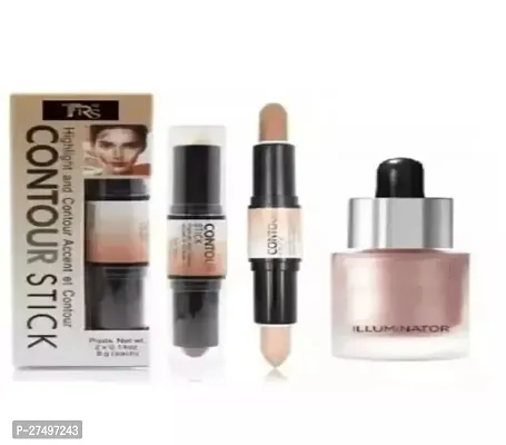 Professional makeup kit 2in1 concealer stick pack of 2, highlighter