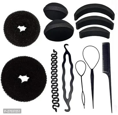 Attractive Banana Bumpit Oval Hair Puff Up Maker Donut Magic Bun Topsy Tail Ponytail Holder Hair Styling tools Combo-12-thumb0