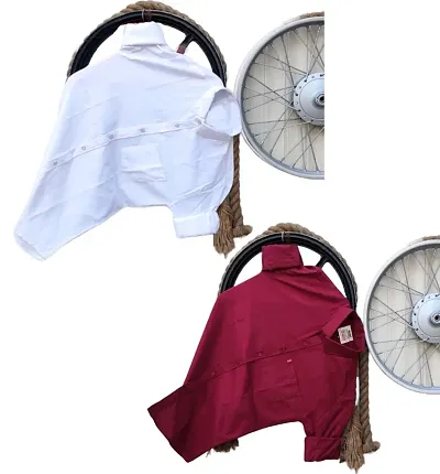 Trendy Stylish Cotton Long Sleeves Casual Shirt || Combo of 2 ||