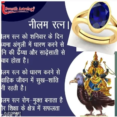 Alluring Golden Brass Real Stone Ring For Men