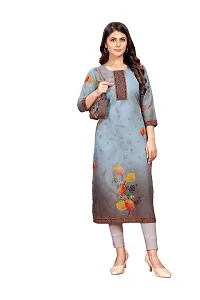 Stylish Cotton Blend Printed Calf Length Kurta-thumb2