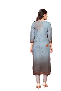 Stylish Cotton Blend Printed Calf Length Kurta-thumb1