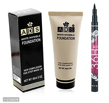 ADS FOUNDATION 60 ML AND 36 H EYELINER COMBO
