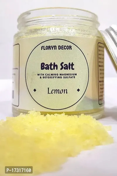 Floryn Decor? Bath Salt for Body  Foot Spa, Calming, Relaxing, Muscle Pain Relief, Aromatherapy with 100% Pure  Natural Sea Salt | Epsom salt for bath | Scent- Rose,100gm-thumb2