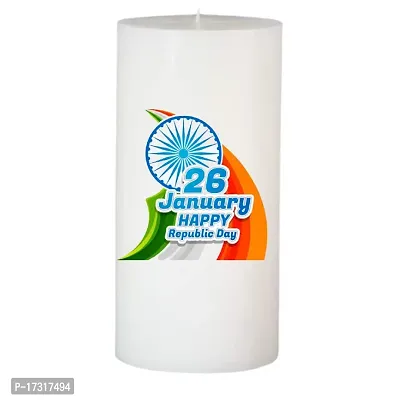 Floryn Decor? Republic Day Candles | Republic Day Printed Candles | Candles for Decoration | Republic Day Pillar Candles (3by6, Print Ten)