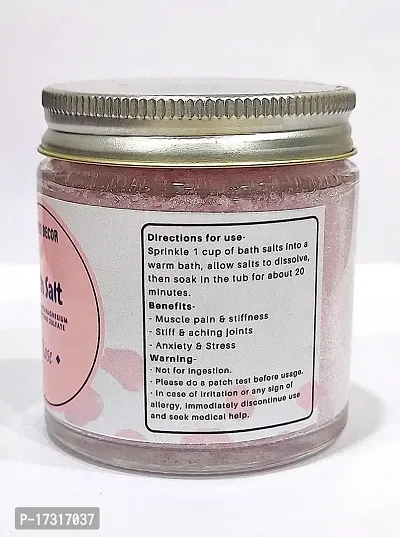 Floryn Decor? Bath Salt for Body  Foot Spa, Calming, Relaxing, Muscle Pain Relief, Aromatherapy with 100% Pure  Natural Sea Salt | Epsom salt for bath | Scent- Rose,100gm-thumb4