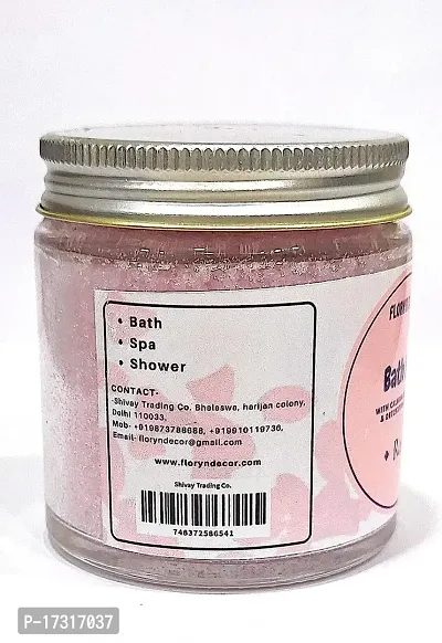 Floryn Decor? Bath Salt for Body  Foot Spa, Calming, Relaxing, Muscle Pain Relief, Aromatherapy with 100% Pure  Natural Sea Salt | Epsom salt for bath | Scent- Rose,100gm-thumb5