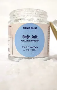 Floryn Decor? Bath Salt for Body  Foot Spa, Calming, Relaxing, Muscle Pain Relief, Aromatherapy with 100% Pure  Natural Sea Salt | Epsom salt for bath | Scent- Rose,100gm-thumb1