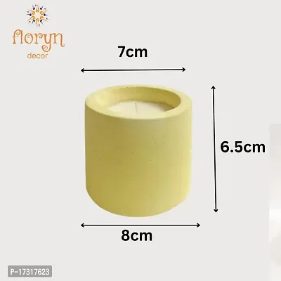 Floryn Decor Handmade Concrete Jar Candle Vanilla Caramel Aroma| Essential Oil and Soy Wax Aroma Candle Made for Relaxation, Home Decor, Gift, Bedroom, Bathroom | Fragrance Candle (Pack of 1)-thumb2