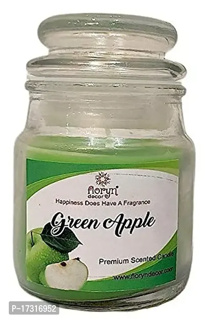 Floryn Decor Cookie Jar Scented Candles | Best Scented Candle (Green Apple, 100 ml)-thumb2