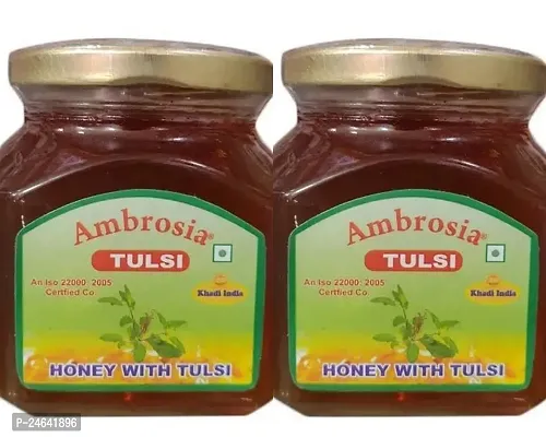 Ambrosia Honey with Tulsi -300 Grams Each, Pack Of 2