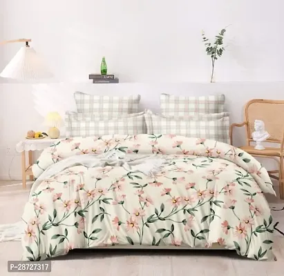 Classic Glace Cotton Printed Bedsheet with Pillow Covers-thumb0