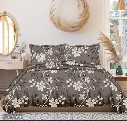 Classic Glace Cotton Printed Bedsheet with Pillow Covers