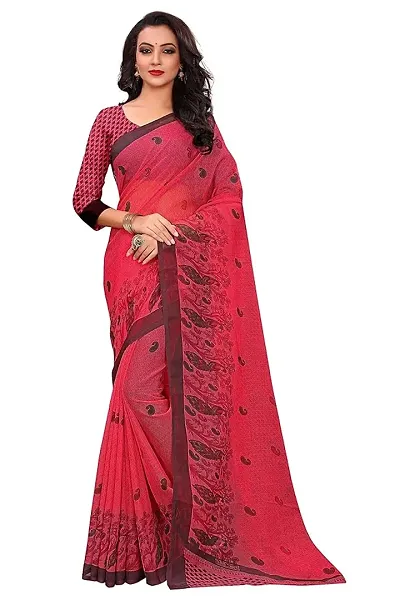 New In Polycotton Saree without Blouse piece 