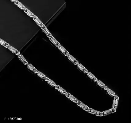Alluring Silver Brass  Chain For Men-thumb0