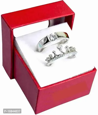 KJ Verma Silver Adjustable Couple Ring For Girls  Boys_1.-thumb2