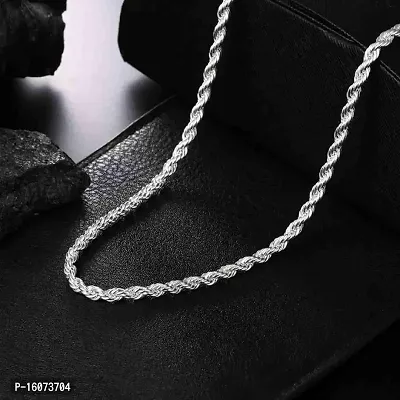 Alluring Silver Brass  Chain For Men-thumb2
