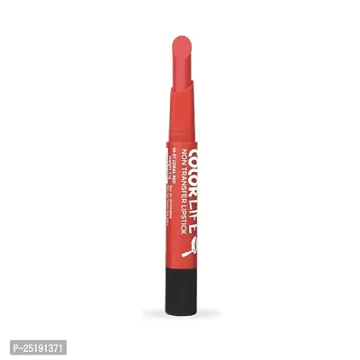 Teen Teen Non Transfer Water Proof Long Lasting Matte Lipstick (Coral Red)-thumb2