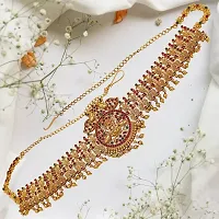 Nagneshi Art Gold-Plated Stone Studded Kamarband Belly-Chain Tagdi for Women-thumb2
