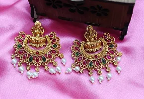 Gold Plated Antique Luxmi Chandbali Earrings for Women and Girls-thumb1