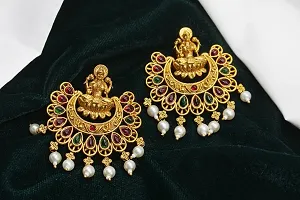 Gold Plated Antique Luxmi Chandbali Earrings for Women and Girls-thumb2