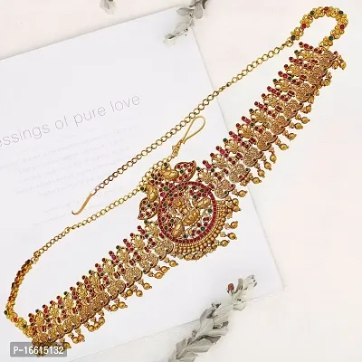 Nagneshi Art Gold-Plated Stone Studded Kamarband Belly-Chain Tagdi for Women-thumb2