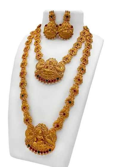 Gold Plated Alloy South Jewellery Sets