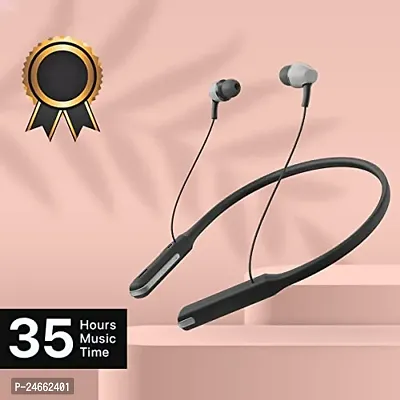 Bluetooth Earphones for Infinix Smart 6 HD Earphones Original Like Wireless Bluetooth Neckband in-Ear Headphones Headset with Mic, Deep Bass, Sports Earbuds (35 Hours, HORI6)-thumb3