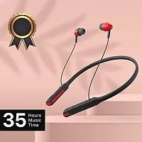 Bluetooth Earphones for Infinix Smart 6 HD Earphones Original Like Wireless Bluetooth Neckband in-Ear Headphones Headset with Mic, Deep Bass, Sports Earbuds (35 Hours, HORI6)-thumb1