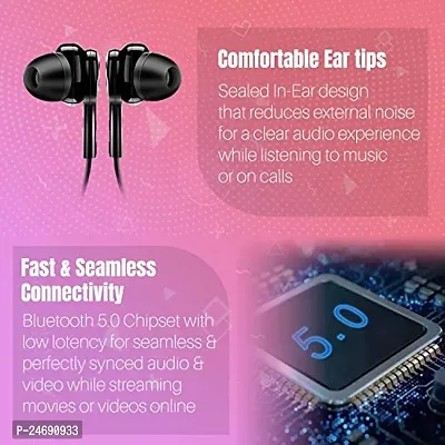 Bluetooth Earphones for HTC Wildfire E Star Earphones Original Like Wireless Bluetooth Neckband in-Ear Headphones Headset with Mic, Deep Bass, Sports Earbuds (15 Hours, JO21)-thumb4