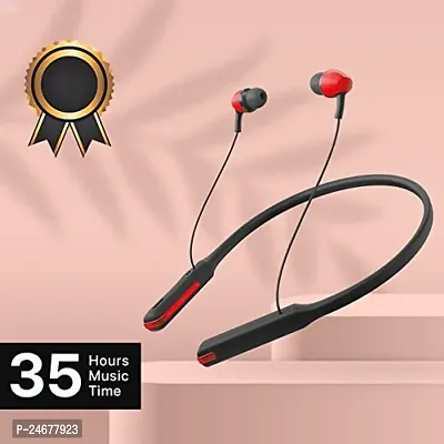 Bluetooth Earphones for Micromax Canvas Tab P802 Earphones Original Like Wireless Bluetooth Neckband in-Ear Headphones Headset with Mic, Deep Bass, Sports Earbuds (35 Hours, HORI6)-thumb2