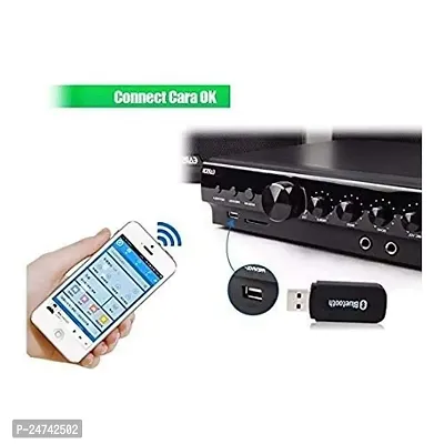 Car Bluetooth for Maruti Suzuki Ertiga VXI at Car Bluetooth Music Receiver Adapter with Built-in Mic and 3.5mm AUX Audio Stereo Wireless HiFi Dongle Transmitter Mp3 Speaker Car Kit (UCB6, Black)-thumb4