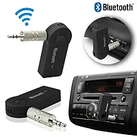 Car Bluetooth for Maruti Dzire VXI CNG Car Bluetooth Music Receiver Adapter with Built-in Mic and 3.5mm AUX Audio Stereo Wireless HiFi Dongle Transmitter Mp3 Speaker Car Kit (ACB6, Black)-thumb2