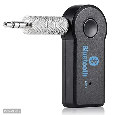 Car Bluetooth for Maruti Suzuki Dzire VXI AGS Car Bluetooth Music Receiver Adapter with Built-in Mic and 3.5mm AUX Audio Stereo Wireless HiFi Dongle Transmitter Mp3 Speaker Car Kit (ACB6, Black)-thumb0
