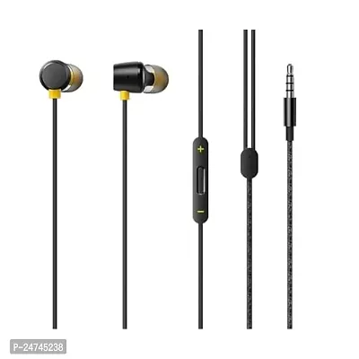 Earphones for LG Velvet, LG W30 Plus/W 30 Plus, Lyf F1S / F 1 S, Maze Alpha, Maze Alpha X Wired Headphones (RM2, Black)