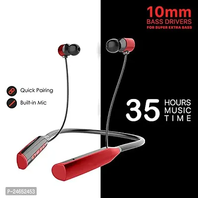 Bluetooth Earphones for Sam-Sung Galaxy F Earphones Original Like Wireless Bluetooth Neckband in-Ear Headphones Headset with Mic, Deep Bass, Sports Earbuds (60 Hours, CSM3)-thumb4