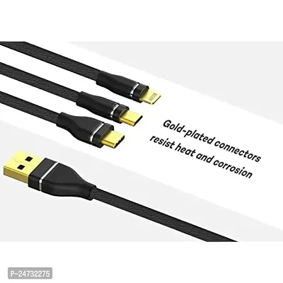 ShopMagics 3-in-1 Cable for iQOO Z3 / Z 3 USB Cable | High Speed Rapid Fast Turbo Android  Tablets Car Mobile Cable With Micro/Type-C/iPh USB Multi Charging Cable (3 Amp, GM3)-thumb4