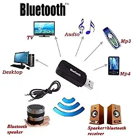 Car Bluetooth for Maruti Suzuki Dzire VXI AGS Car Bluetooth Music Receiver Adapter with Built-in Mic and 3.5mm AUX Audio Stereo Wireless HiFi Dongle Transmitter Mp3 Speaker Car Kit (UCB6, Black)-thumb4