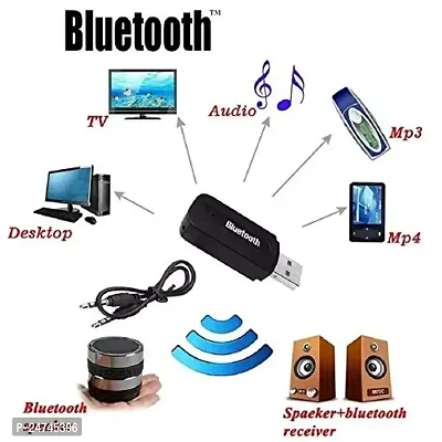 Car Bluetooth for Maruti Suzuki Dzire VXI AGS Car Bluetooth Music Receiver Adapter with Built-in Mic and 3.5mm AUX Audio Stereo Wireless HiFi Dongle Transmitter Mp3 Speaker Car Kit (UCB6, Black)-thumb5