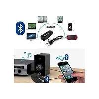 Car Bluetooth for Micromax CG666 Car Bluetooth Music Receiver Adapter with Built-in Mic and 3.5mm AUX Audio Stereo Wireless HiFi Dongle Transmitter Mp3 Speaker Car Kit (UCB6, Black)-thumb2