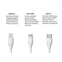 3-in-1 Cable for Vivo V23 / V 23 USB Cable | High Speed Rapid Fast Turbo Android  Tablets Car Mobile Cable With Micro/Type-C/iPh USB Multi Charging Cable (3 Amp, WM3)-thumb1