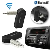 Car Bluetooth for Maruti Eeco Car Bluetooth Music Receiver Adapter with Built-in Mic and 3.5mm AUX Audio Stereo Wireless HiFi Dongle Transmitter Mp3 Speaker Car Kit (ACB6, Black)-thumb2