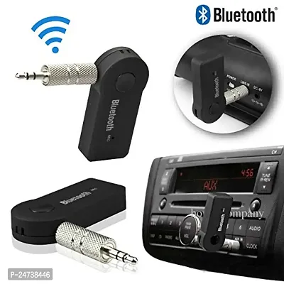 Car Bluetooth for Maruti Eeco Car Bluetooth Music Receiver Adapter with Built-in Mic and 3.5mm AUX Audio Stereo Wireless HiFi Dongle Transmitter Mp3 Speaker Car Kit (ACB6, Black)-thumb3