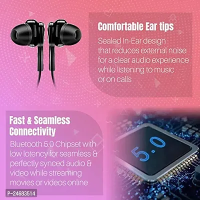 Bluetooth Earphones for Sam-Sung Galaxy Note 20 Lite Earphones Original Like Wireless Bluetooth Neckband in-Ear Headphones Headset with Mic, Deep Bass, Sports Earbuds (15 Hours, JO21)-thumb4