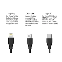 3-in-1 Cable for vivo S12 Pro/S 12 Pro USB Cable | High Speed Rapid Fast Turbo Android  Tablets Car Mobile Cable With Micro/Type-C/iPh USB Multi Charging Cable (3 Amp, BM3)-thumb1