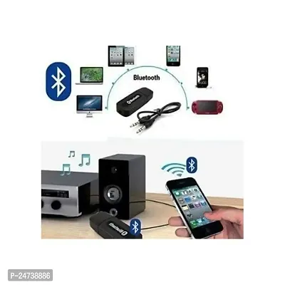 Car Bluetooth for Micromax Bolt A069 Car Bluetooth Music Receiver Adapter with Built-in Mic and 3.5mm AUX Audio Stereo Wireless HiFi Dongle Transmitter Mp3 Speaker Car Kit (UCB6, Black)-thumb3