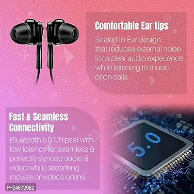 Bluetooth Earphones for Micromax Canvas Tab P802 Earphones Original Like Wireless Bluetooth Neckband in-Ear Headphones Headset with Mic, Deep Bass, Sports Earbuds (15 Hours, JO21)-thumb4