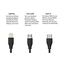 ShopMagics 3-in-1 Cable for Xiaomi Redmi K40S / K 40 S USB Cable | High Speed Rapid Fast Turbo Android  Tablets Car Mobile Cable With Micro/Type-C/iPh USB Multi Charging Cable (3 Amp, BM3)-thumb1